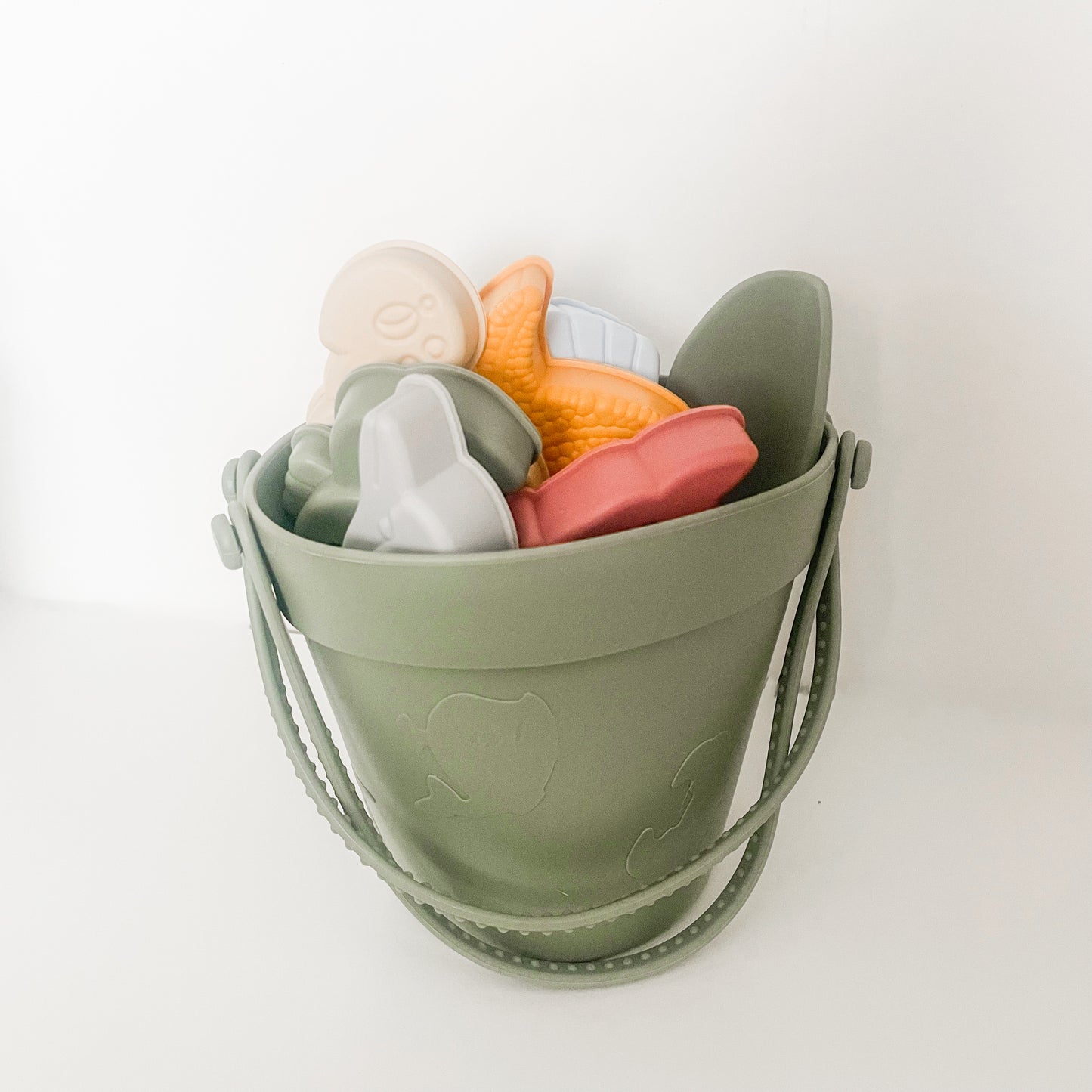 Silicone Sand Bucket Set | Moss