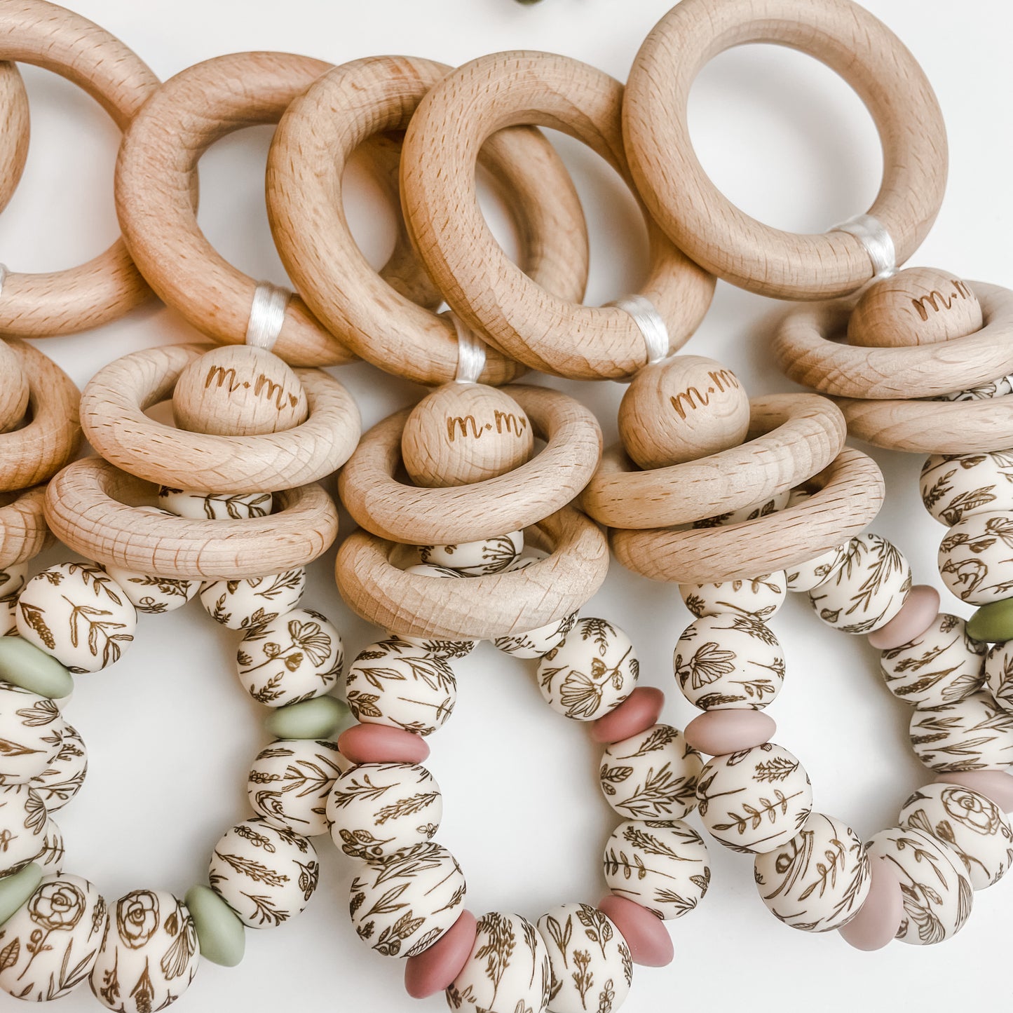 Shaker Rattle Toy | Organic Floral