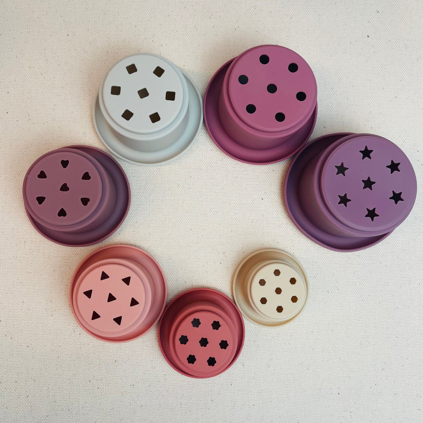 Silicone Stacking Cups | Blush