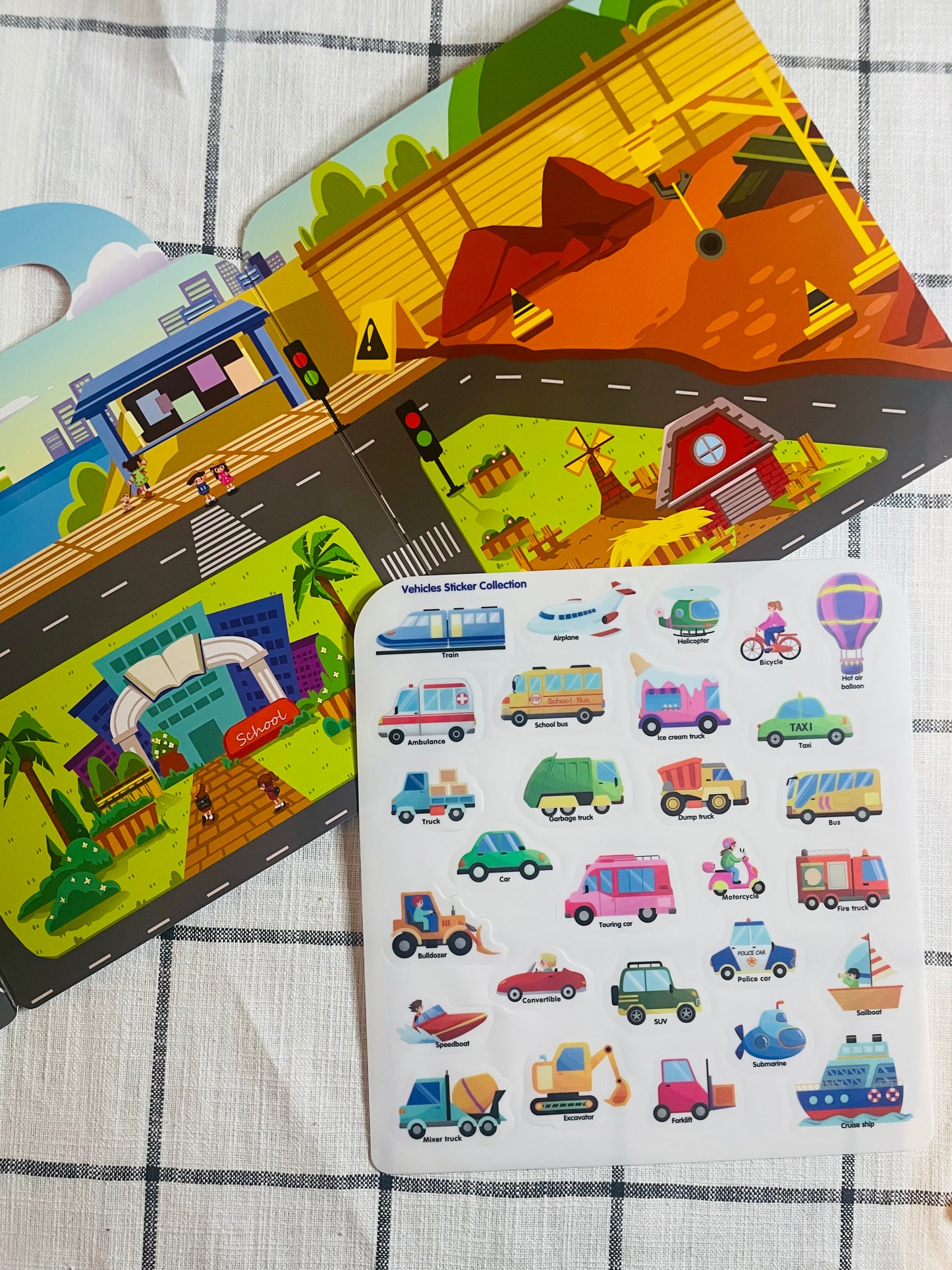 Re-useable Sticker Book | Vehicles