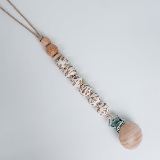 Mae Pacifier Clip | Organic Floral