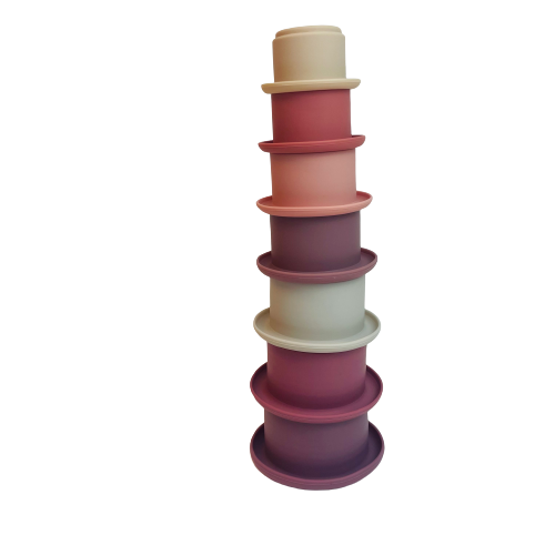 Silicone Stacking Cups | Blush