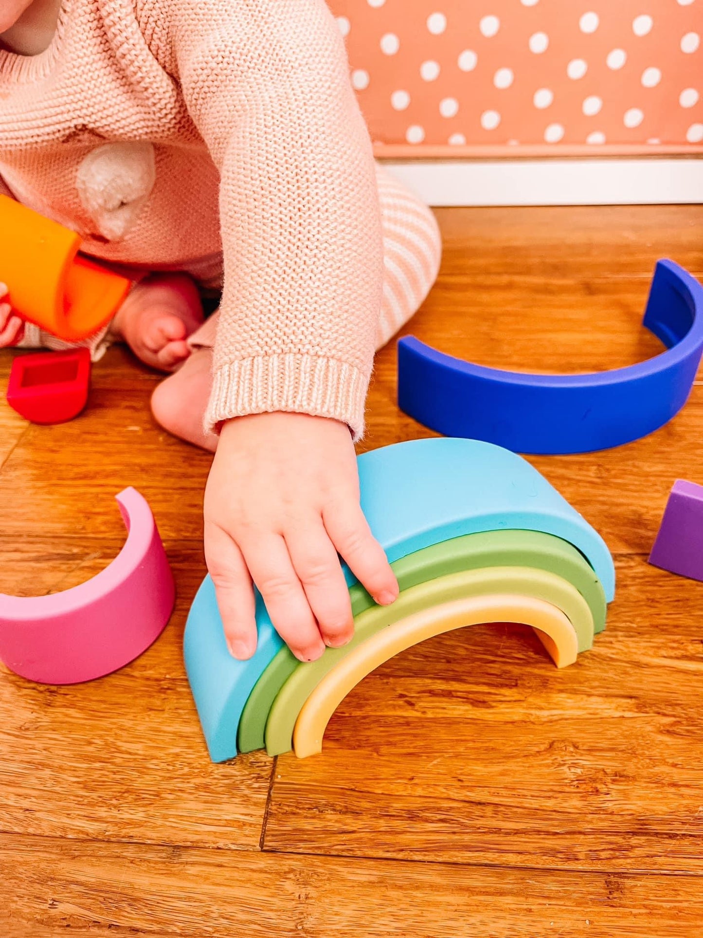 Silicone Rainbow Stacker | Primary