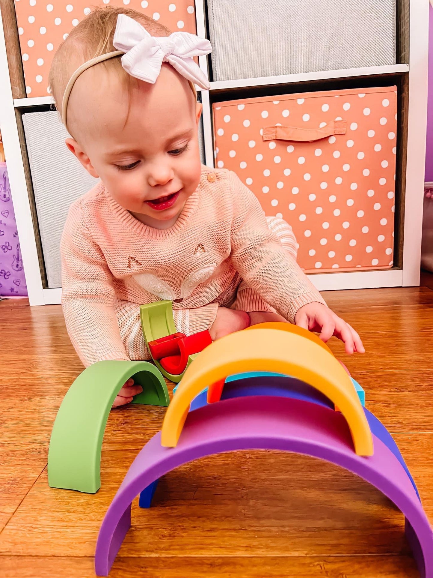 Silicone Rainbow Stacker | Primary