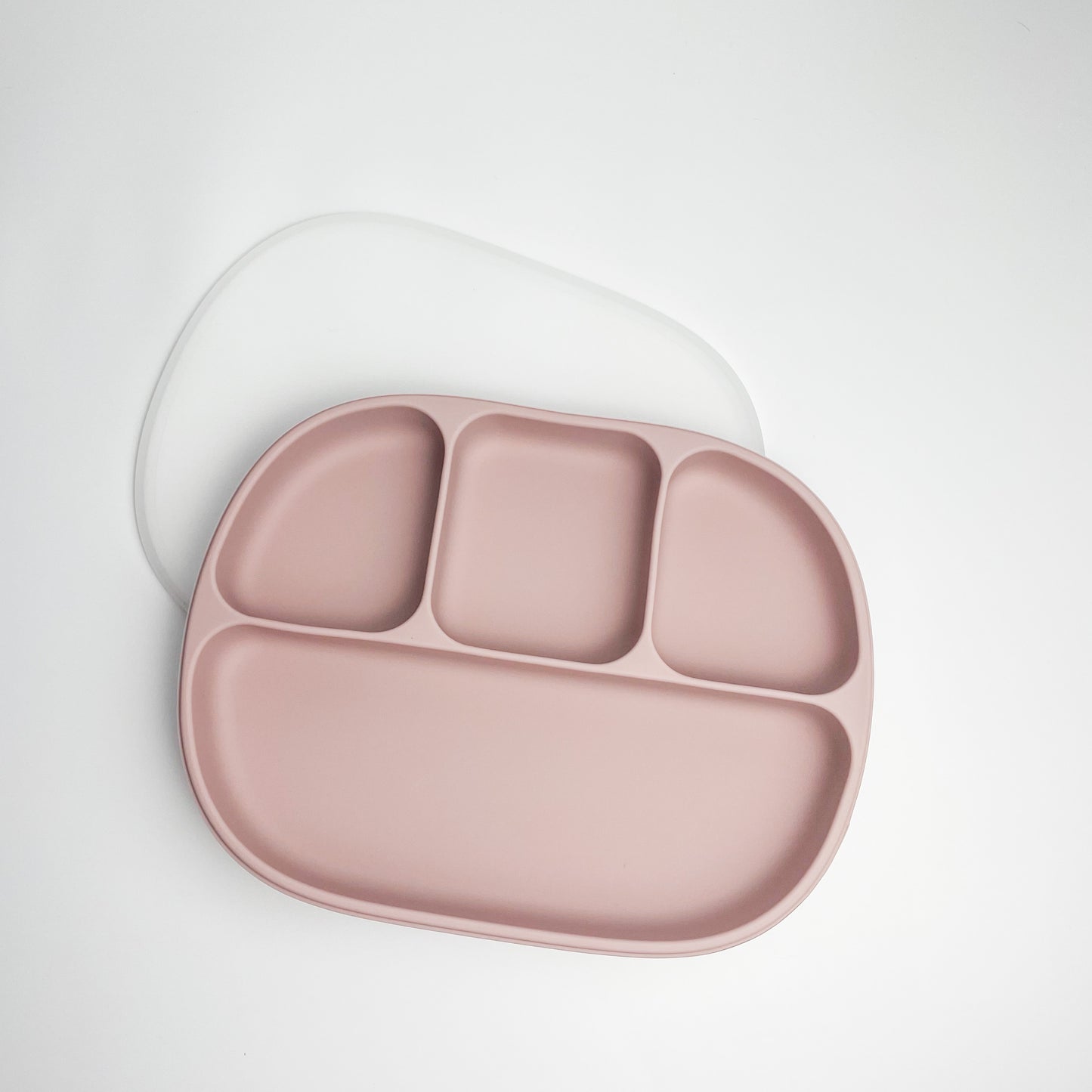 Silicone Suction Plate With Lid | Blush