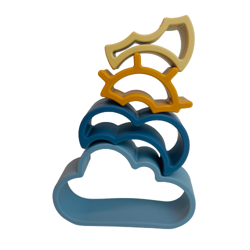 Sun + Cloud Silicone Stacker