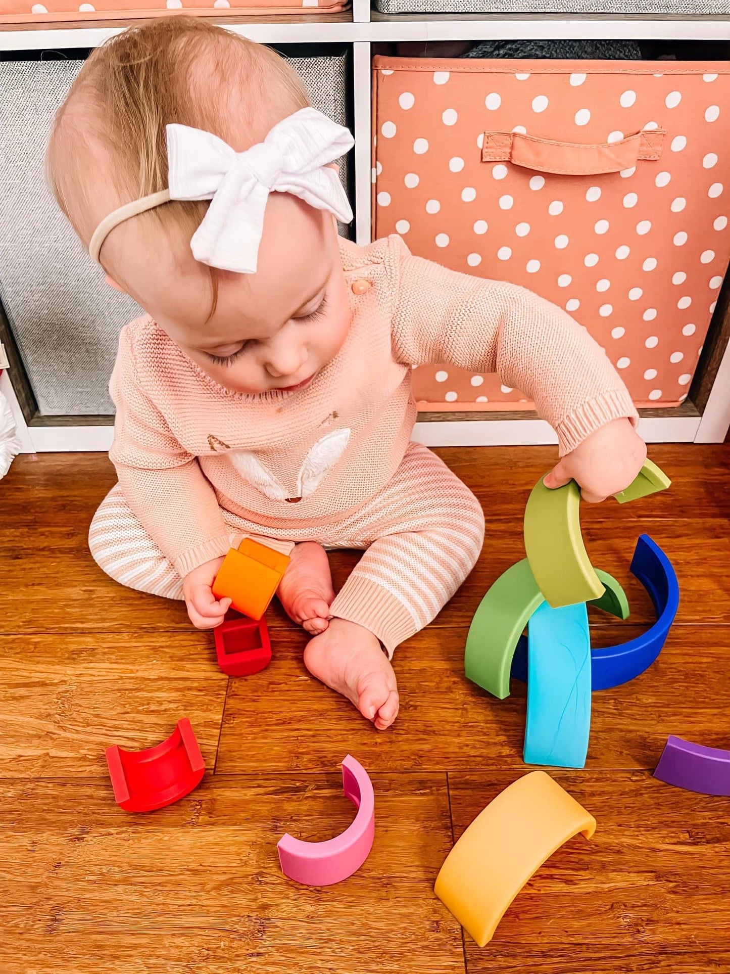 Silicone Rainbow Stacker | Primary