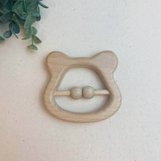 Wood Bear Rattle